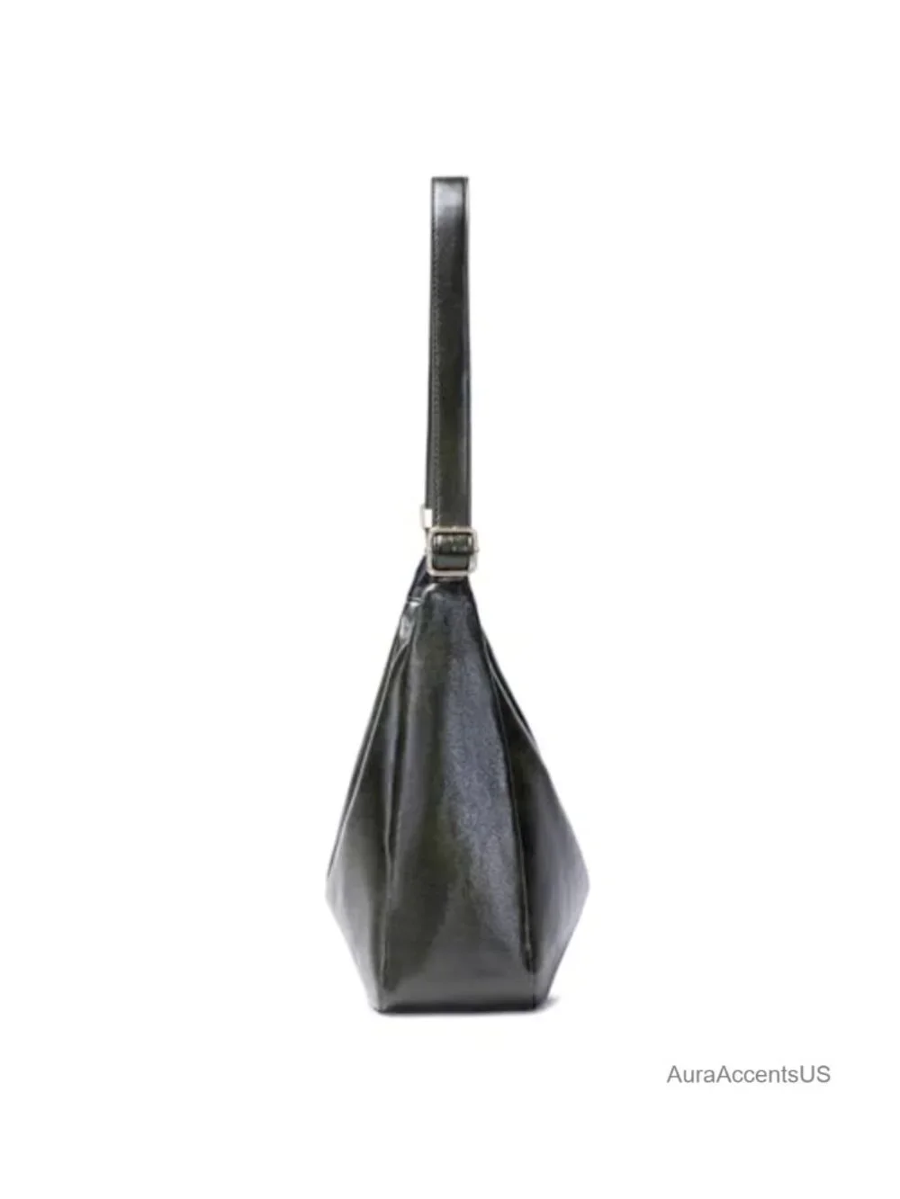 Foldable Vegan Leather Hobo Shoulder Bag Large Capacity Stylish Tote